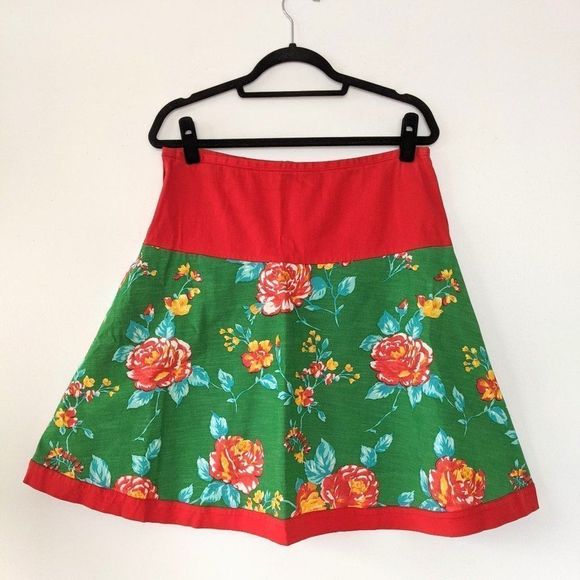 Red indie Vintage design skirt - Picture 1 of 9